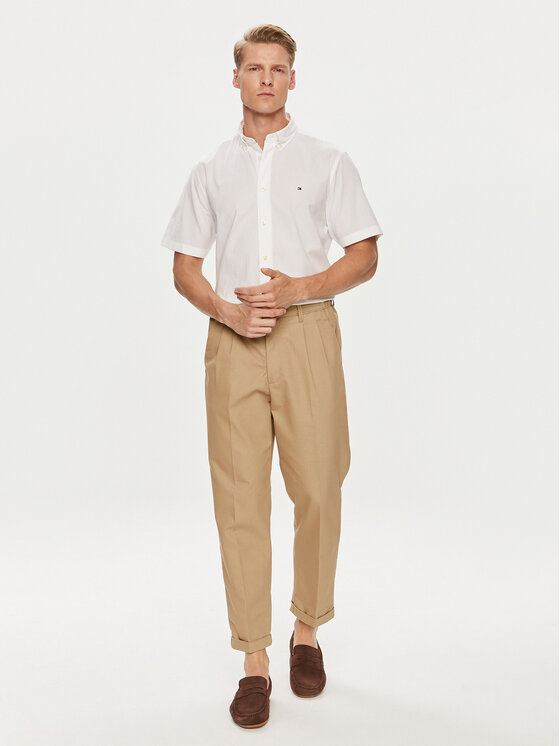 Tommy Hilfiger Tommy Hilfiger Cămașă MW0MW33809 Alb Regular Fit