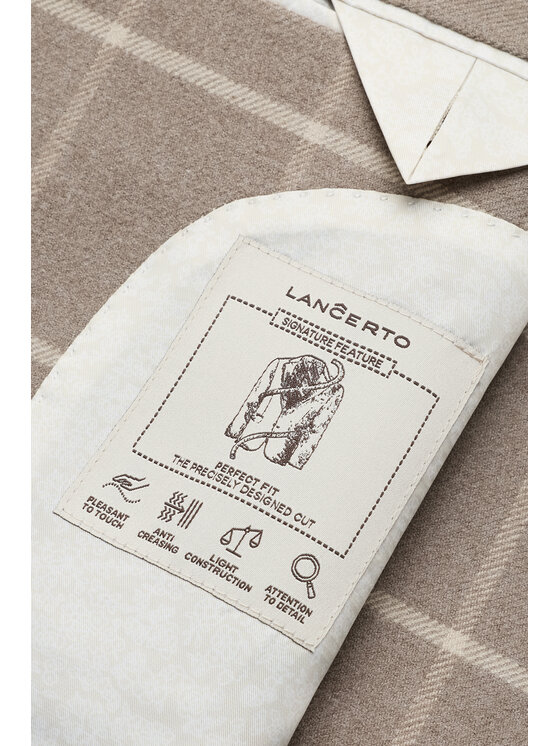 Lancerto Lancerto Marynarka Savoca MA073226000045 Beżowy Slim Fit