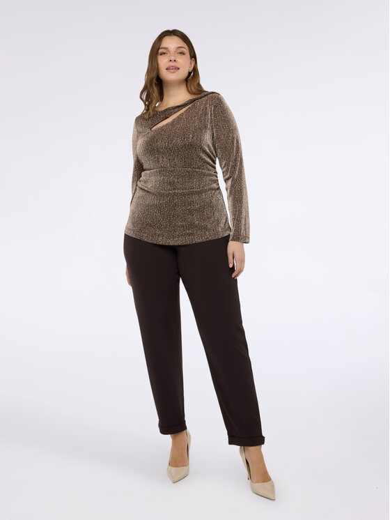 Fiorella Rubino Fiorella Rubino Pantaloni di tessuto P705T005140N022 Marrone Regular Fit