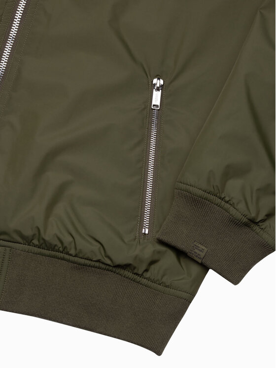 Ombre Ombre Bunda bomber C538 Zelená Regular Fit