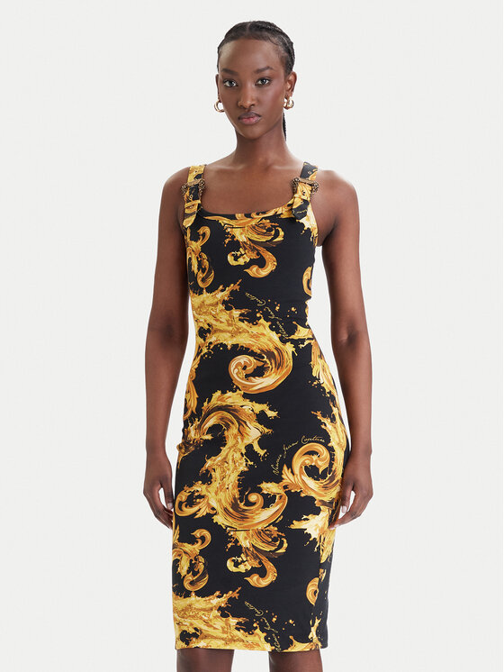 Versace Jeans Couture Versace Jeans Couture Kasdieninė suknelė 80HAO943 JS550 Juoda Slim Fit