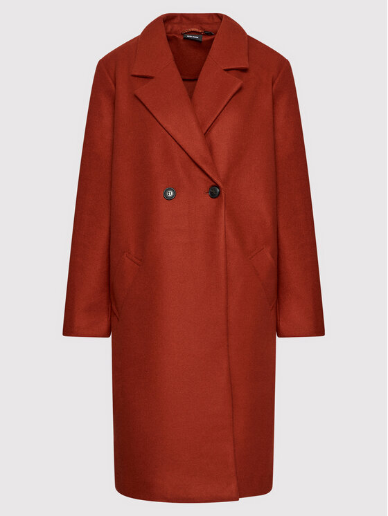 Vero Moda Curve Vero Moda Curve Kabát pro přechodné období Fortune Addie 10255118 Oranžová Regular Fit