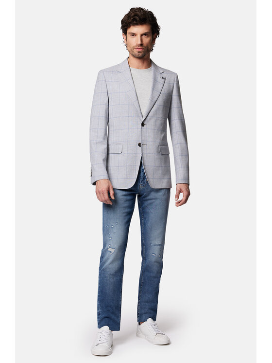 Lancerto Lancerto Marynarka Wilton MA131124000023 Szary Slim Fit