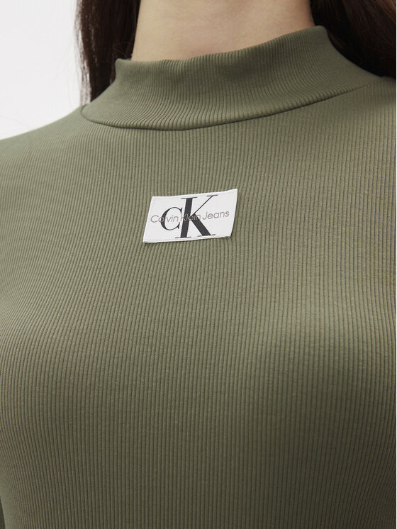 Calvin Klein Jeans Calvin Klein Jeans Sukienka codzienna J20J222918 Zielony Slim Fit