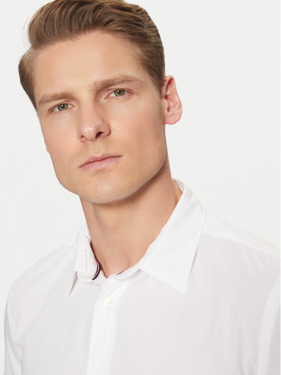 Tommy Hilfiger Tommy Hilfiger Cămașă MW0MW38137 Alb Slim Fit