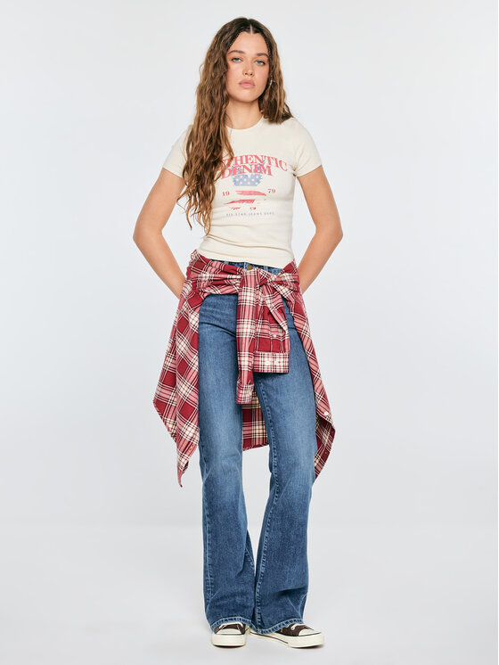 BIG STAR BIG STAR Jeansy CHIARA Niebieski Flare Fit