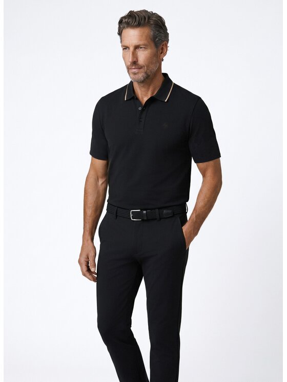 Pako Lorente Pako Lorente Polo P26WN-TX-008 Czarny Regular Fit