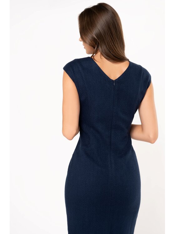 QUIOSQUE QUIOSQUE Každodenné šaty BLAZECHECK DRESS Tmavomodrá Regular Fit