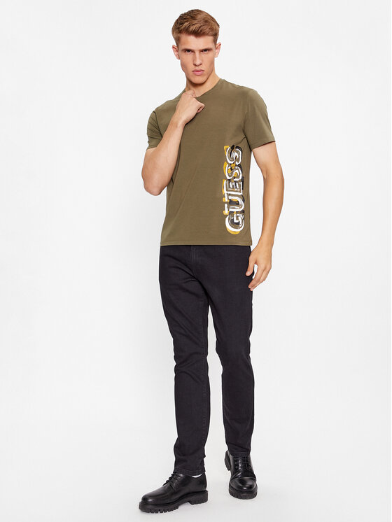 Guess Tricou M3BI73 J1314 Verde Slim Fit