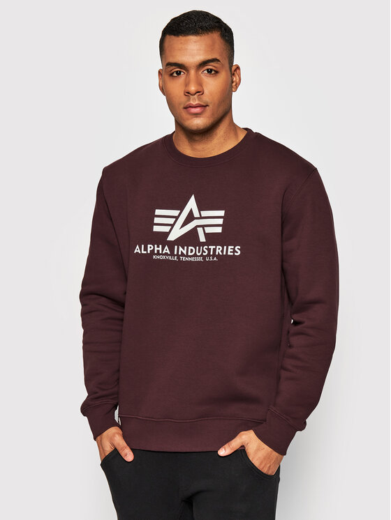 Alpha Industries Sweatshirt Basic 178302 Dunkelrot Regular Fit