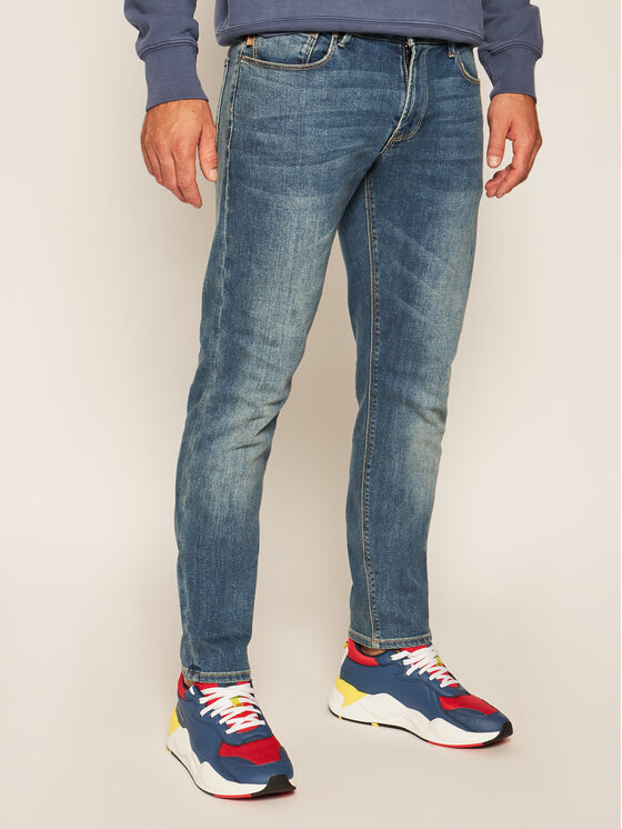 Emporio Armani Emporio Armani Jeans hlače 3H1J06 1DLRZ 0942 Mornarsko modra Slim Fit