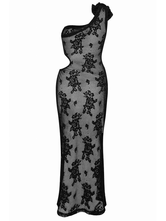 Magda Matyja Magda Matyja Sukienka dzianinowa Solange Dress Czarny Slim Fit