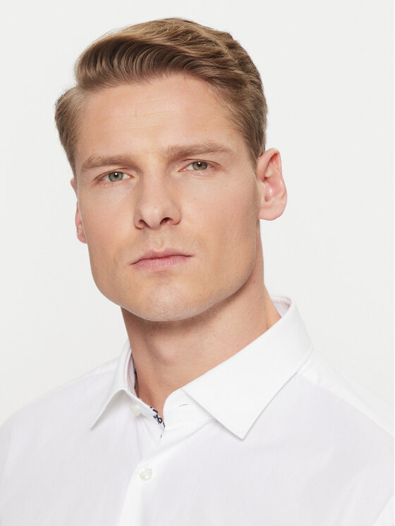 HUGO HUGO Košeľa Koey 50534124 Biela Slim Fit