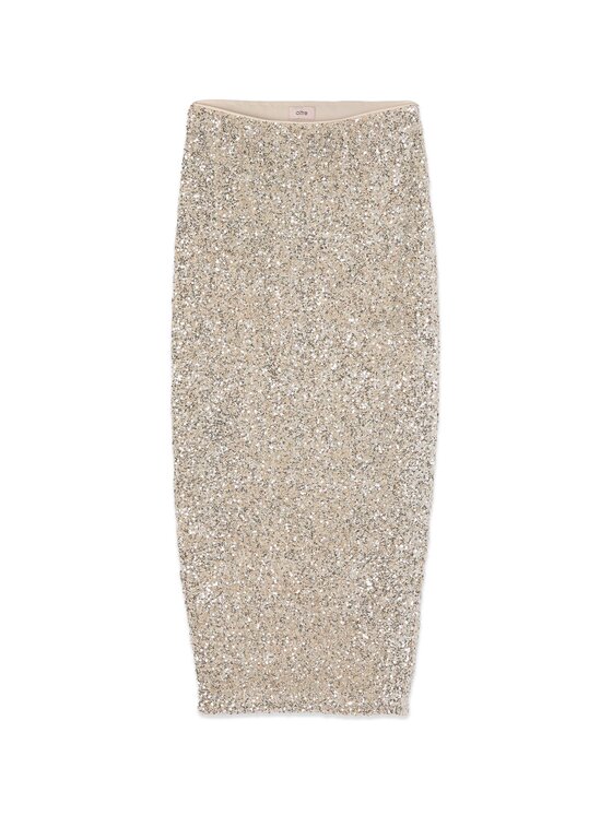 Oltre Oltre Spódnica maxi 1003J000297N002 Złoty Slim Fit