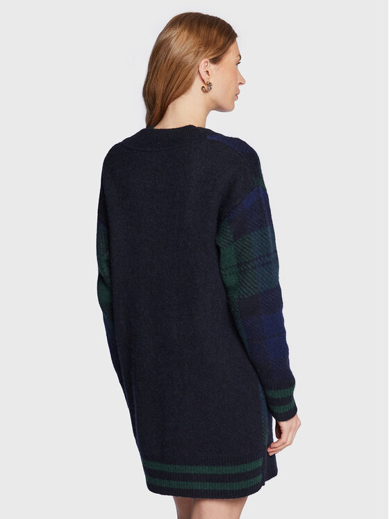 Cardigan Tartan WW0WW36993 Blu scuro Regular Fit