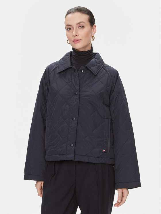 Tommy Hilfiger Tommy Hilfiger Átmeneti kabát WW0WW40468 Sötétkék Relaxed Fit