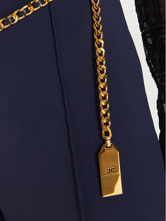 Elisabetta Franchi Elisabetta Franchi Pantaloni di tessuto PA-T35-46E2-V390 Blu scuro Regular Fit