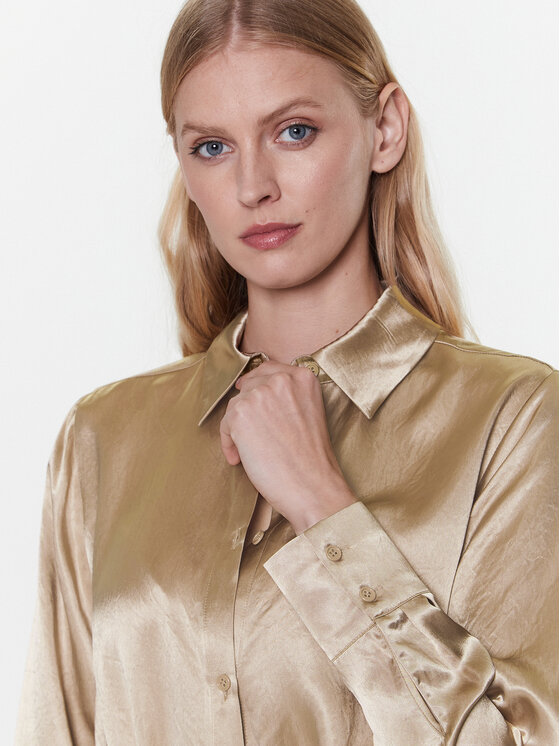Max Mara Leisure Max Mara Leisure Cămașă Holiday 23311102 Auriu Regular Fit