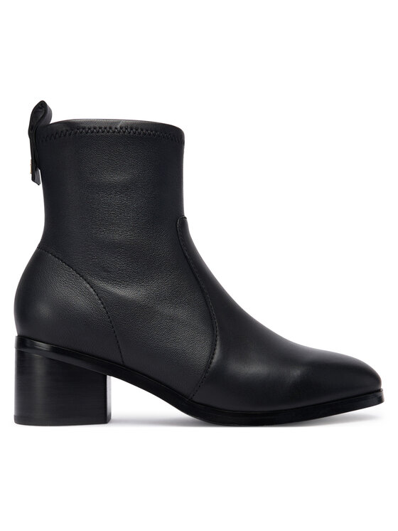 Tommy Hilfiger Tommy Hilfiger Botine Th Stretch Leather Bootie FW0FW08860 Negru