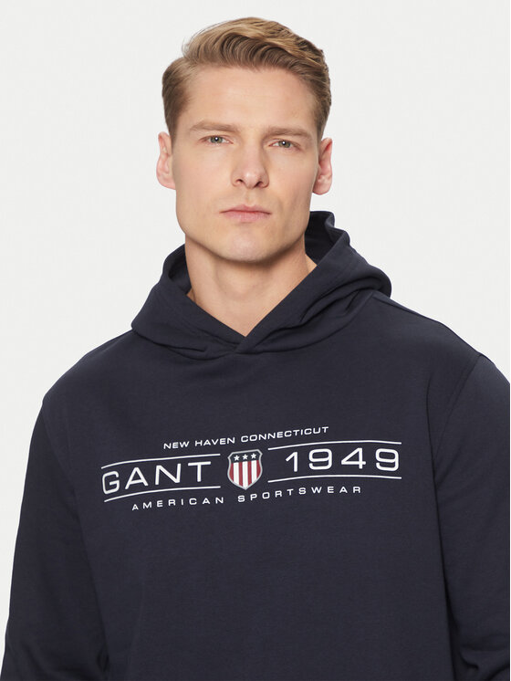 Gant Gant Pulóver 2044014 Sötétkék Regular Fit