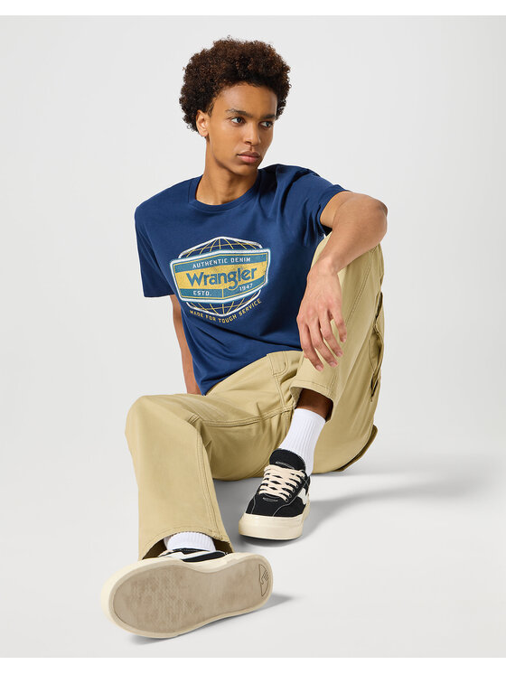 Wrangler Wrangler Spodnie materiałowe CASEY JONES CARGO Beżowy Regular Fit