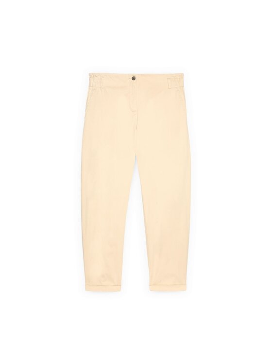 Fiorella Rubino Fiorella Rubino Spodnie materiałowe P701T005113N002 Kremowy Regular Fit
