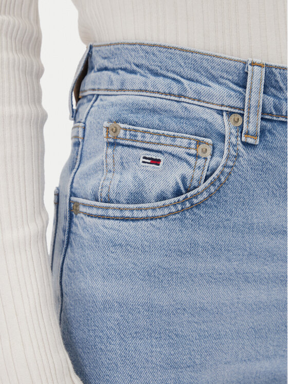 Tommy Jeans Tommy Jeans Blugi Mom Jean Uh Tpr Bi0112 Co DW0DW20041 Albastru Regular Fit