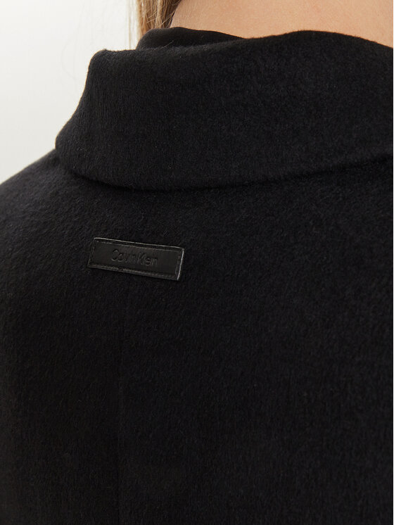 Calvin Klein Calvin Klein Płaszcz wełniany K20K207701 Czarny Regular Fit