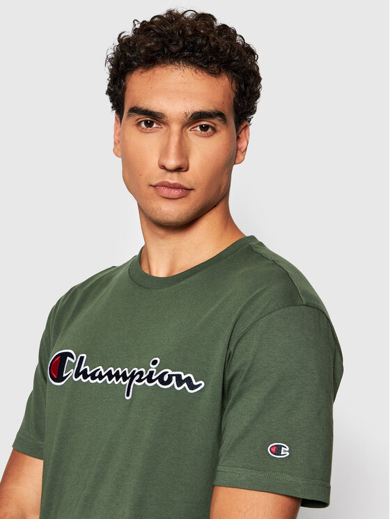 T-shirt Script Logo 216473 Verde Regular Fit