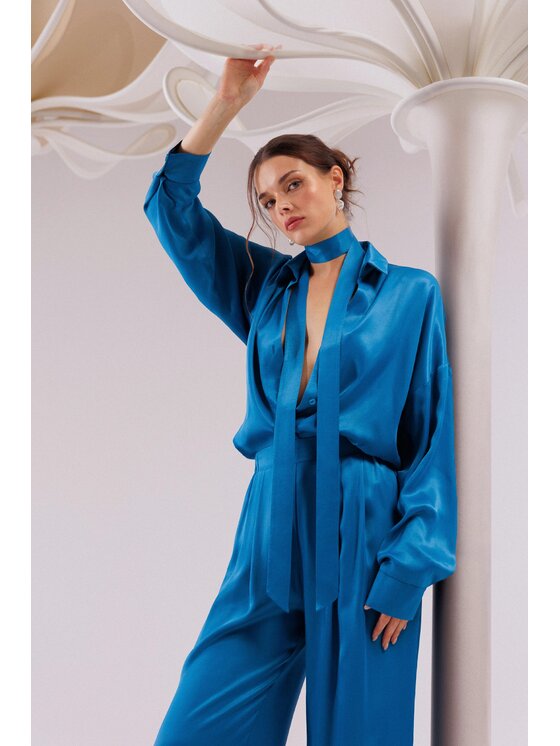 LE POSSÉ LE POSSÉ Pantaloni di tessuto SS Blu