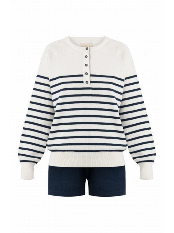 Me complete Me complete Sweter Saint Tropez Écru Comfort Fit
