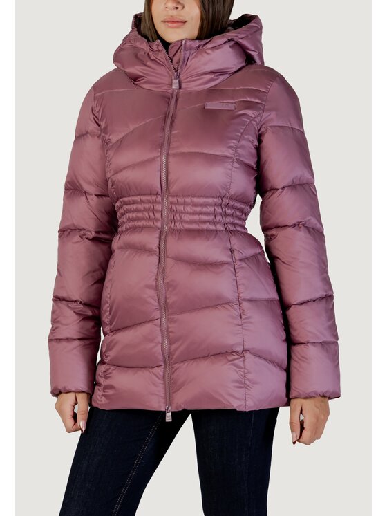 EA7 Emporio Armani EA7 Emporio Armani Kurtka skórzana BOMBER JACKET Fioletowy Egg Fit