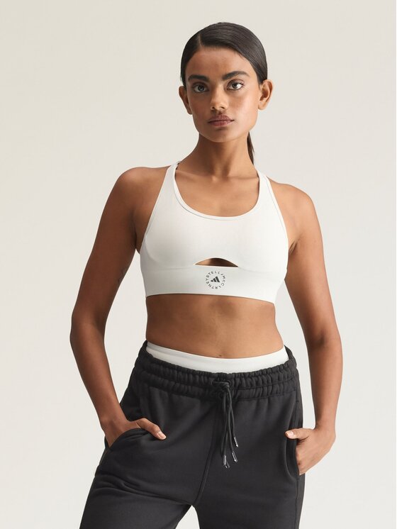 adidas by Stella McCartney adidas by Stella McCartney Biustonosz sportowy 167661 Szary jasny