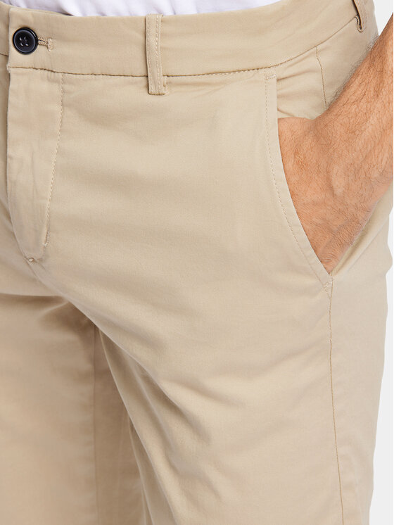 Lindbergh Lindbergh Chinosy 30-005044 Beżowy Slim Fit