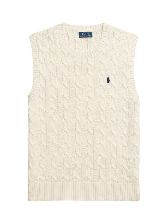 Polo Ralph Lauren Sweter 710979113003 Écru Regular Fit