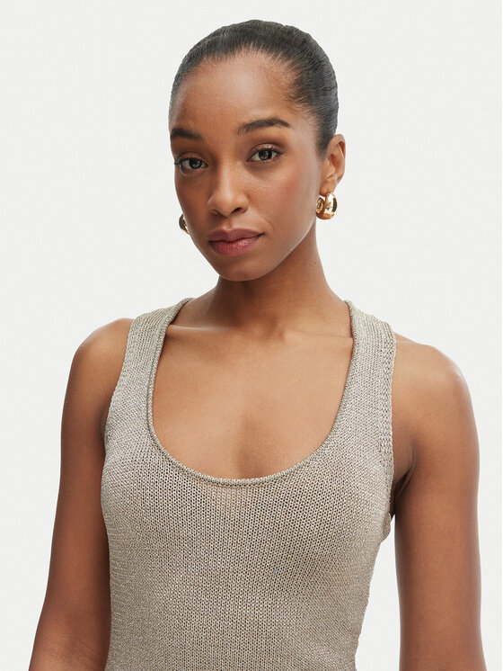 Simona Corsellini Simona Corsellini Трикотажна сукня P26CPABO0301 Сірий Slim Fit