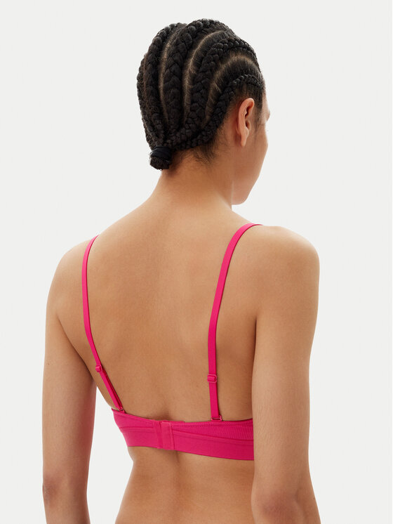 HUGO HUGO Varrásmentes melltartó Triangle Padded Rib 50539983 Rózsaszín
