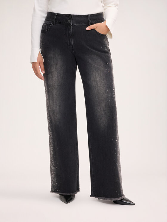 Fiorella Rubino Fiorella Rubino Jeansy P451T005371N023 Szary Flare Fit
