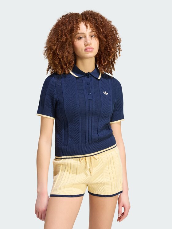 adidas adidas Polo 165447 Granatowy Slim Fit