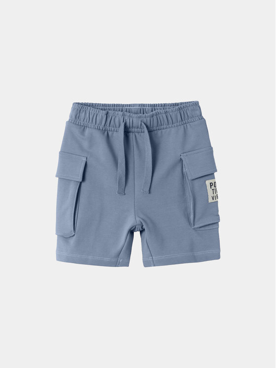 NAME IT NAME IT Šortky z materiálu Dylan 13228567 Modrá Regular Fit