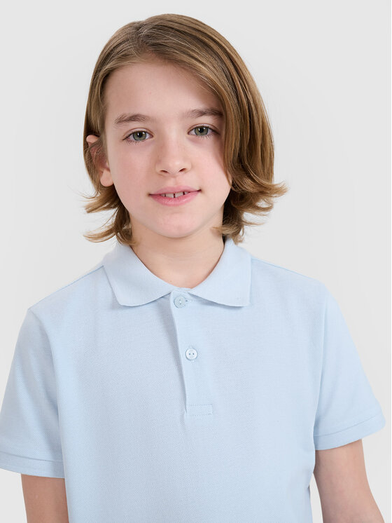 4F 4F Polo BASIC+ Niebieski Regular Fit