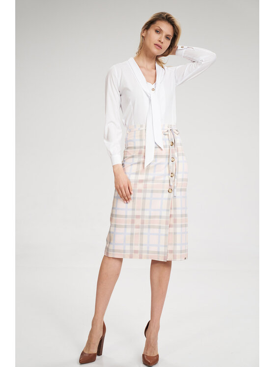 FIGL FIGL Blúzka M700 Biela Regular Fit