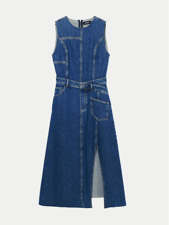 Desigual Desigual Sukienka jeansowa Nueva 24WWVD01 Niebieski Regular Fit