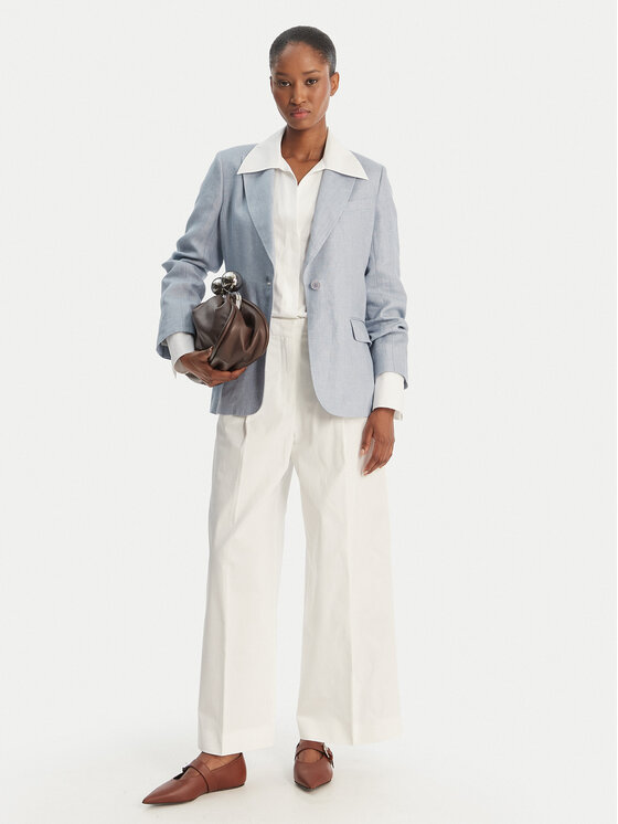 Weekend Max Mara Weekend Max Mara Riidest püksid Bellico 2615131072 Valge Regular Fit