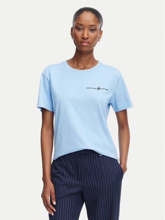 Beverly Hills Polo Club Tricou P-SS26W-TS085 Albastru deschis Regular Fit