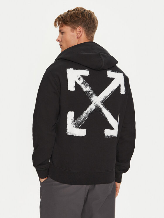 Off-White Off-White Bluza OMBB097F22FLE0081001 Czarny Regular Fit