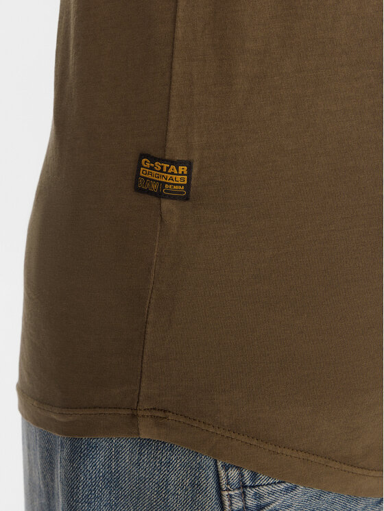 G-Star Raw G-Star Raw T-Shirt Lash D16396-2653 Khakifarben Regular Fit