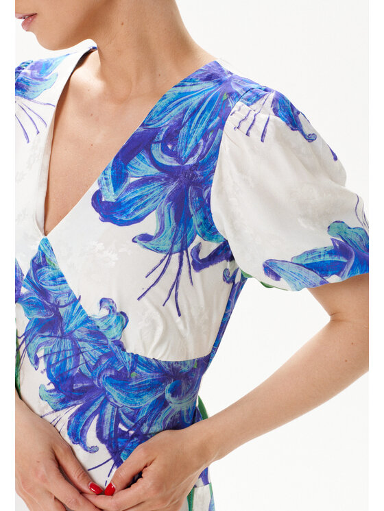 Mirons Mirons Sukienka wieczorowa Print Niebieski Feminine Fit