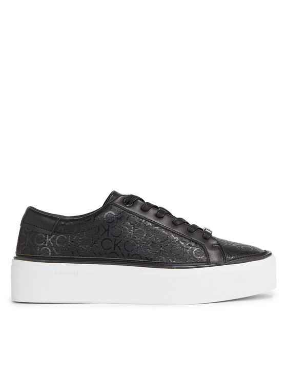 Sneakers Calvin Klein Flatform Cupsole Lace Up-Epi Mn HW0HW01670 Negru