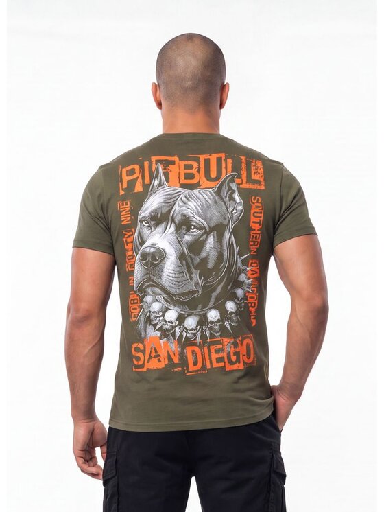 PITBULL PITBULL T-Shirt BLACKY Zielony Regular Fit